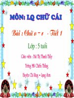 Chữ cái V - R ( tiết 1)