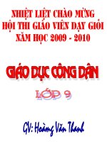 TIET 20 - TRACH NHIEM CUA THANH NIEN TRONG SU NGHIEP CNH, HDH DAT NUOC