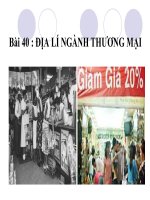 bài 40.Địa lí ngành thương mai