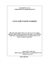 sáng kiến kinh nghiệm đổi mới công tác quản lý của hiệu trưởng đối với hoạt động dạy học tại trường THPT số 2 thành phố lào cai tỉnh lào cai nhằm nâng cao chất lượng giáo dục