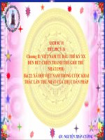 Bài 22: xã hội Việt Nam trong cuộc khai thác lần thứ nhất của thực dân Pháp