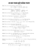 30 bài toán bất đẳng thức