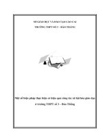 một số biện pháp thực hiện có hiệu quả công tác xã hội hóa giáo dục ở trường thpt số 3 - bảo thắng.