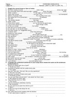 Tài liệu ôn tập học kỳ môn tiếng anh lớp 8