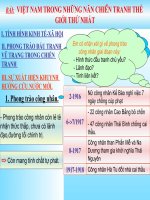 phong trao CM VN trong chiến tranh thế giới thứ nhất