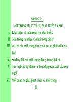 Địa lý kinh tế xã hội đại cương (Chương 2)