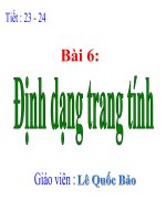 Dinh dang trang tinh