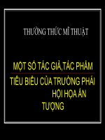 bài 29:Một số tác giả, tác phẩm tiêu biểu của trường phái hội họa ấn tượng