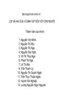 loi va hai cua vi sinh vat doi voi con nguoi