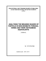 tên đề tài phân tích nét nghĩa tiểu từ của động từ cụm ít mang tính thành ngữ trong tiếng anh và đối chiếu với nghĩa tiếng việt tương đương