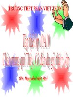 Phương trình đường tròn tiết 1