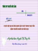 bài 31+32. Virut gay hai va ung dung cua virut trong thuc tien. enhtruyen nhiem va mien dich SH10