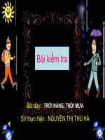 BÀI 30.TRỜI NẮNG,TRỜI MƯA