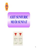 Bài 33. Axit sunfuric