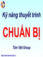 Chuẩn bị thuyết trình