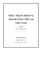Đề tài thực trạng dịch vụ thanh toán thẻ tại việt nam   luận văn, đồ án, đề tài tốt nghiệp