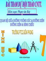 Hinh hoc 7. Quan hẹ giua duong vuong goc...