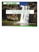 đề tài môi trường hôm nay - cuộc sống ngày mai