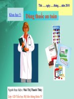 Bài 11 Dùng thuốc an toàn