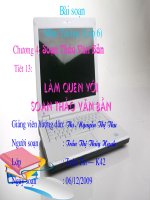 Bài 13: Làm quen với soạn thảo văn bản