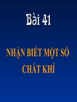 Bai 41: Nhận biết một số chất khí