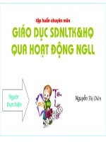 SDNLTK&HQ mục tiêu, hình thức, nội dung