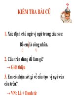 Câu đơn trần thuật không có từ là