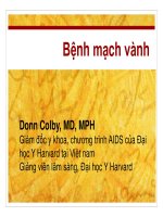 Bài giảng Bệnh mạch vành  Donn Colby, MD, MPH