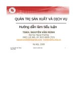 quản trị sản xuất và dịch vụ
