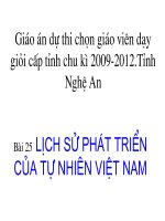 lich su phat trien tu nhien viet nam