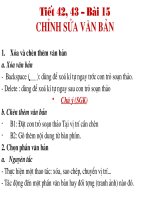 Bài 15: Chỉnh sửa văn bản