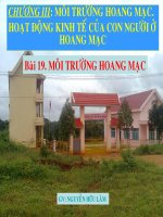 Bài 19-Môi trường hoang mạc