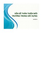 vấn đề thân thiện môi trường trong xây dựng