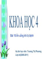 bai 16: Ăn uống khi bị bệnh