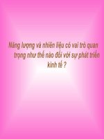 HÓA HỌC VÀ CÁC VẤN ĐỀ KINH TẾ, XÃ HỘI (Phần năng lượng, nhiên liệu)