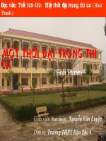 Bai giang Mot thoi dai trong thi ca