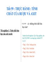 Hóa 9. Tiết 59. Thực hành
