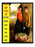 VẺ ĐẸP CỦA CÁC THÔN NỮ