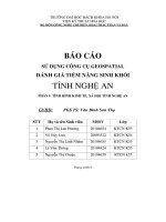 báo cáo sử dụng công cụ geospatial đánh giá tiềm năng sinh khối tỉnh nghệ an