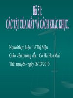 cac tat cua mat