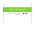 công nghệ xanh - năng lượng sạch