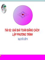 tiet 62: giai bai toan bang cach lap