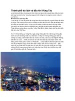 thành phố du lịch và dầu khí vũng tàu