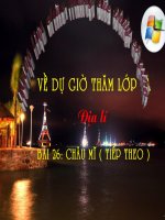ĐỊA LÝ LỚP 5 - CHÂU MỸ (TIẾT 2)