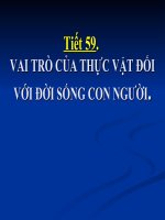 Tiết 59. TV đối với đời sống con người