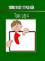 Toán Lớp 4: Phân số và phép chia số tự nhiên