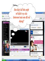 Bai 22 tiet 61: Một số dịc vụ cơ bản của Internet