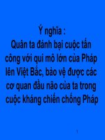 Lịch sử 4 - Chiến thắng Biên giới thu đông