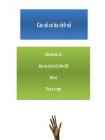 Các số có ba chữ số