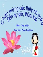 CÔNG NGHỆ BÀI 22 - TỔ CHỨC BỮA ĂN